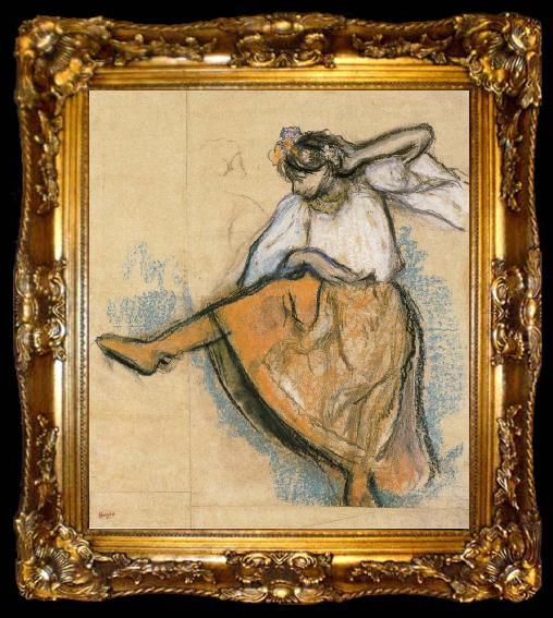 framed  Edgar Degas Russian Dancer, ta009-2